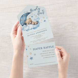 Invitation Tout En Un Baby shower d'attente avant