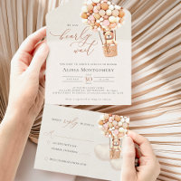 Bear Balloons Baby shower Tous en une invitation