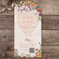 Bijou de Pêche Coeur Boho Floral Code QR
