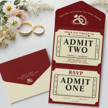 Billet Retro Theatre Movie Admettre Deux Mariages