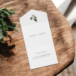 Invitation Tout En Un Bohême Elégance Simple Amateurs de café Mariage