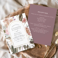 Tout en un Boho Bourgogne Mariage Floral