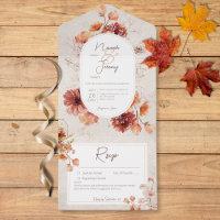 Boho Distressed Cream Rust Fall Floral Détails