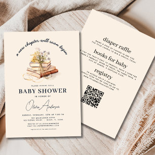 Invitation Tout en un Boho Le nouveau chapitre commence le Ba