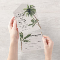 boho tropical aquarelle palace mariage plage