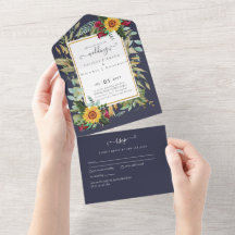 BUDGET 3en1 Tournesols Bourgogne Mariage RSVP