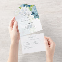 Budget Dusty Blue Flowers Sage Mariage