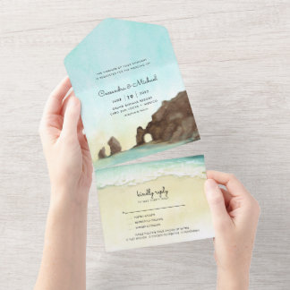 Invitation Tout En Un Cabo San Lucas | El Arco | Mariage de destination