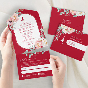 Invitation Tout En Un Carton d'invitation d'anniversaire pour personnes 