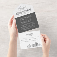 Charlotte Deco Skyline | Mariage de style gris