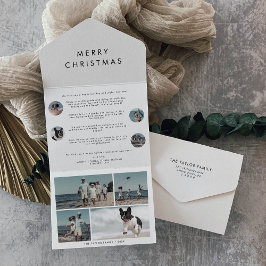 Invitation Tout En Un Chic Joyeux Noël Multi Photo Vacances Tout En