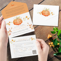 Chute amoureuse aquarelle citrouille automne maria