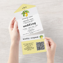 Code QR de citron jaune