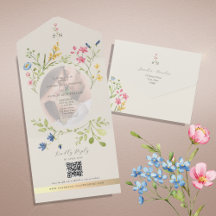 Code QR Photo Fleur Sauvage Mariage