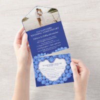 Cœur de saphir bleu 45e anniversaire de mariage ph