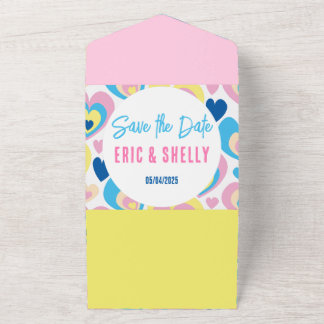 Invitation Tout En Un Coeurs dans les coeurs.