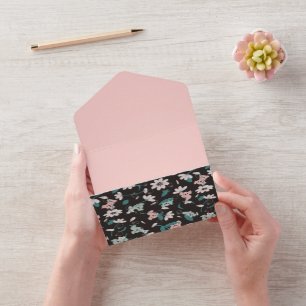 Invitation Tout En Un Coloré Koala Motif mignon animal et floral