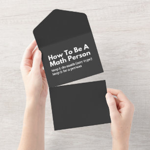 Invitation Tout En Un Comment être une personne mathématique