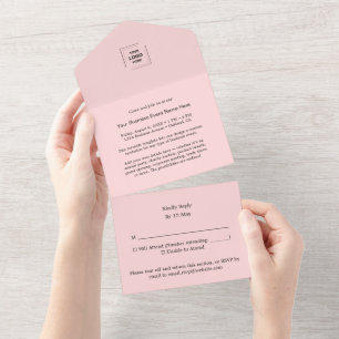 Invitation Tout En Un Conception d'invitation tout-en-un pour événement
