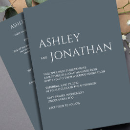 Invitation Tout-en-un de Mariage moderne gras et minimaliste