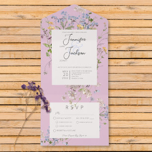 Invitation Tout En Un Dîner Boho Fleur sauvage Rose