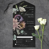 Dîner Gothique Sombre Mystérieux Floral Muté