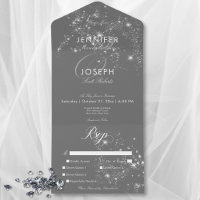 Dîner minimaliste moderne Gris & Blanc Diamants Gl