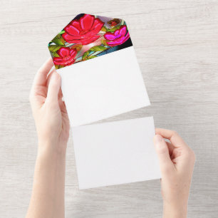 Invitation Tout En Un Élégance électrique en rose