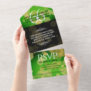 Invitation Tout En Un Élégant 66ème anniversaire de Mariage Titanite