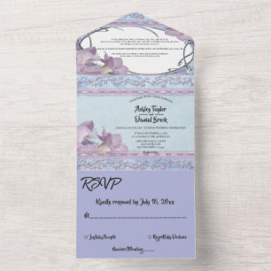 Invitation Tout En Un Élégant Classy Ornate Glam Classic Formal Mariage