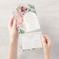 Elégant Jardin Floral Blush | Sceller Et Envoyer