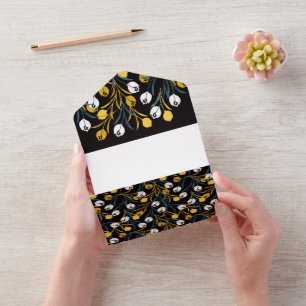 Invitation Tout En Un Élégant motif floral de Tulipe