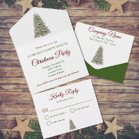 Élégant sapin de Noël Rouge & Green Company Party