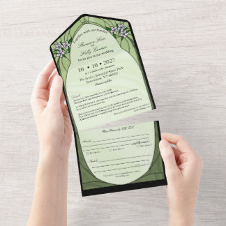 Invitation Tout en Un en Verre Coloré
