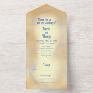 Invitation Tout En Un Ethéal & Nuages de rêve Tous en un mariage Inviter