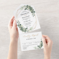 Eucalyptus Verdure Rustique Mariage géométrique