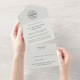 Invitation Tout En Un Événement d'entreprise | Logo minimaliste moderne