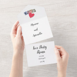 INVITATION TOUT EN UN FÊTE D'AMOUR