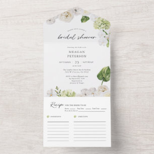 Invitation Tout En Un Fête des mariées de verdure estivale
