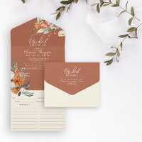 Fête des mariées et recette florales orange et bla