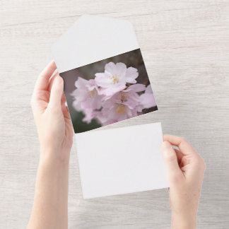 Invitation Tout En Un Fleur de cerisier rose