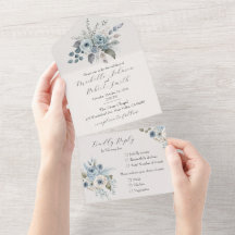 Floral bleu d'hiver