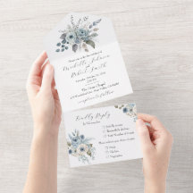 Floral bleu d'hiver