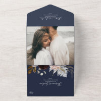 Floral flush moderne | Marine Photo Seal Et Envoye