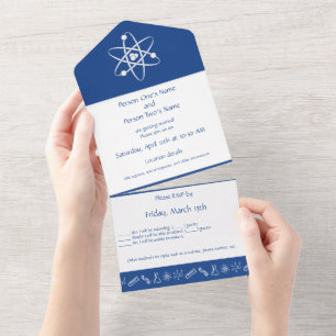 Invitation Tout En Un Forces Attractives en Bleu