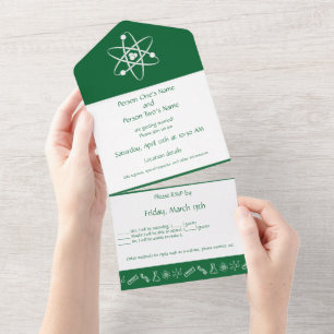 Invitation Tout En Un Forces Attractives en Vert