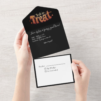 Invitation Tout En Un Fouillis de citrouilles-lanternes