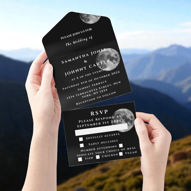 Invitation Tout En Un Galaxy Starry Night Stars Sky Mariage Universe (Créateur téléchargé)