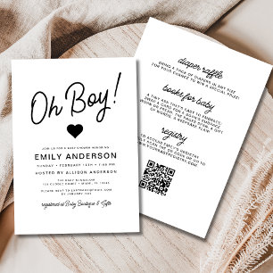 Invitation Tout en un garçon moderne minimaliste Baby shower