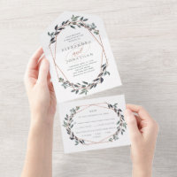 Geo vert | Mariage or Rose et choix de repas A